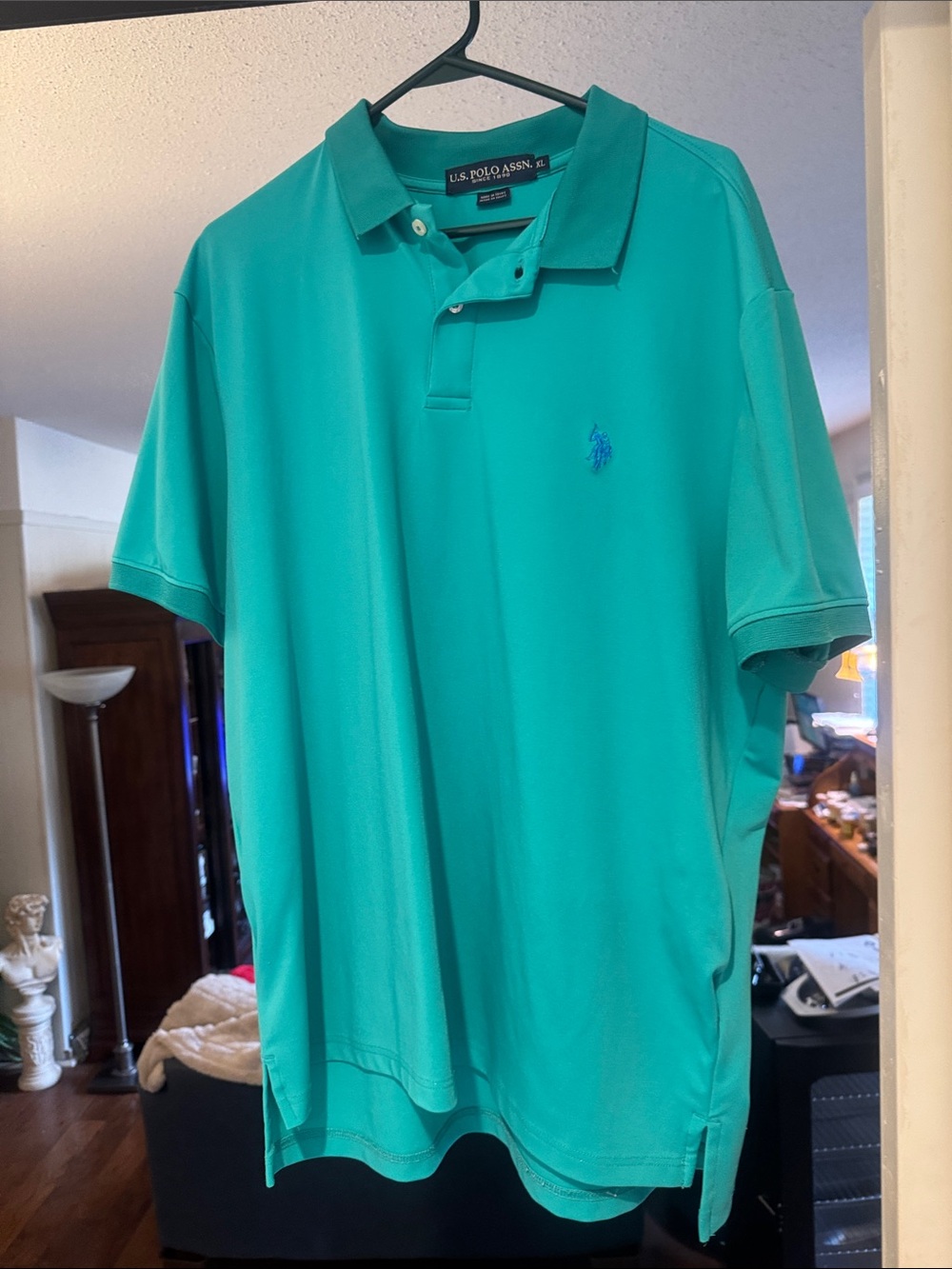 Ralph Lauren Men's Teal Polo Shirt with Embroidered Pony